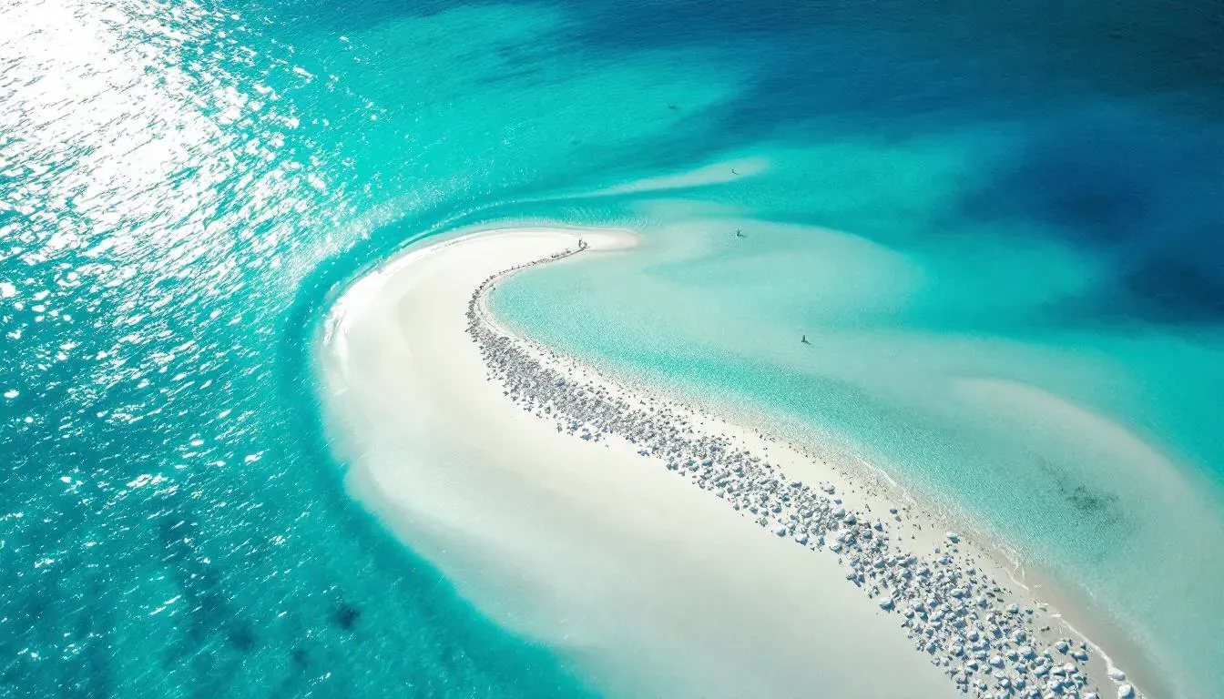 Whitehaven Beach - filming location in Australia